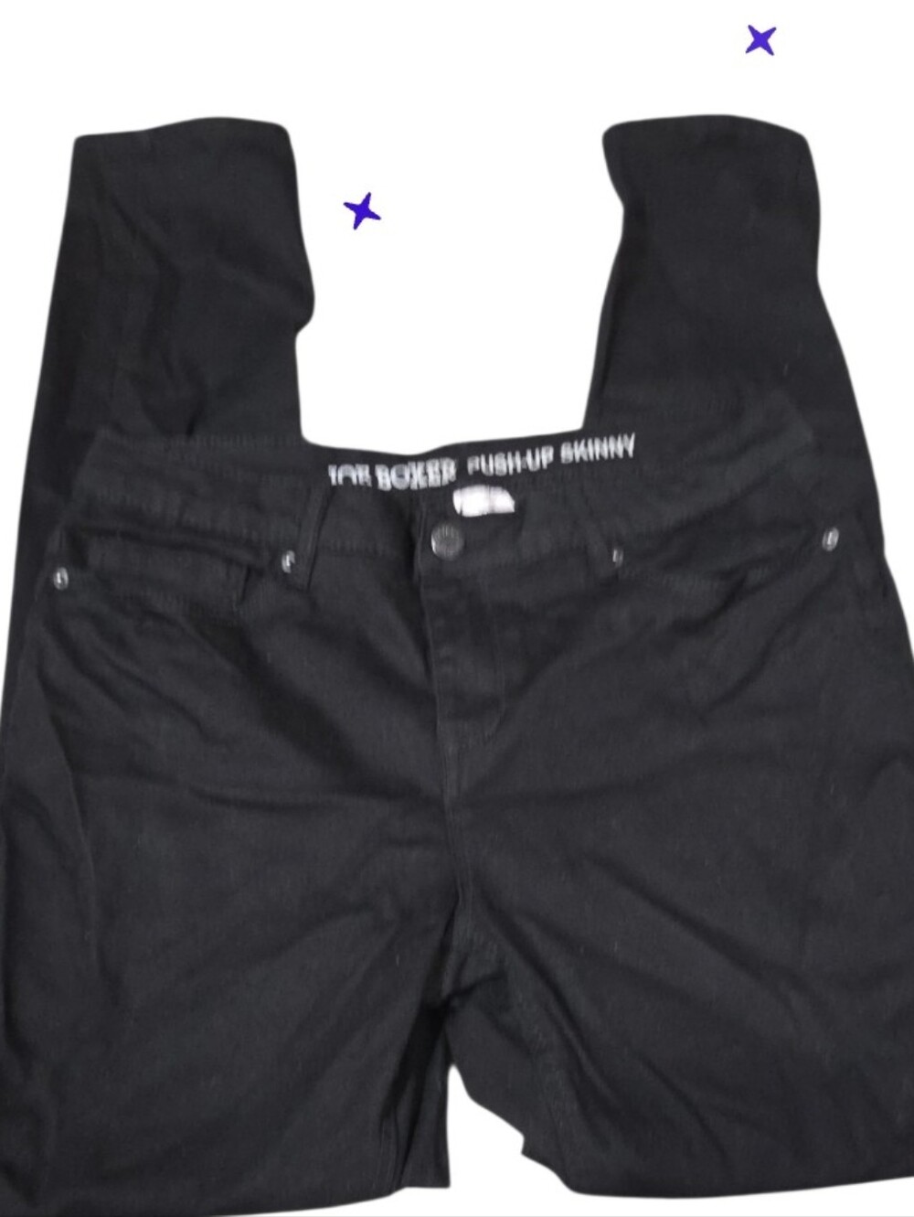 7 Black Push-Up Skinny Jeans Joe Boxer Nwot